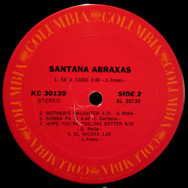Santana - Abraxas (LP, Album, Pit) (Very Good (VG)) - Image 5