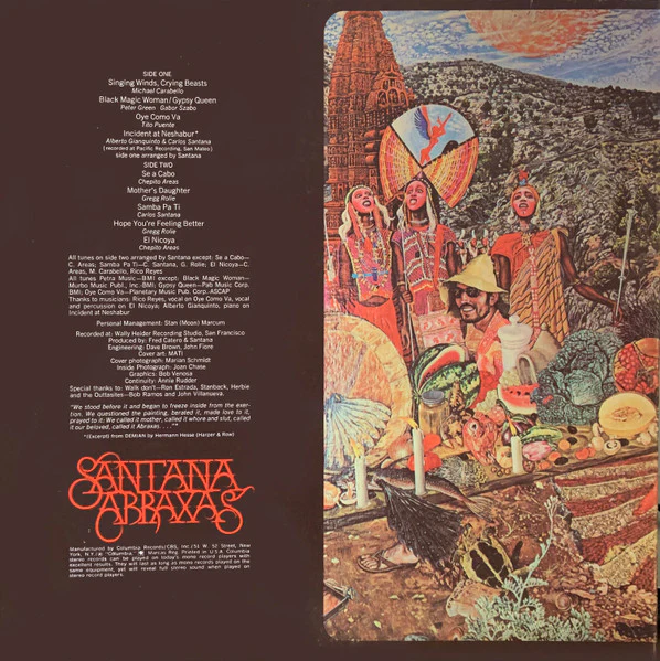 Santana - Abraxas (LP, Album, Ter) (Very Good Plus (VG+)) - Image 4