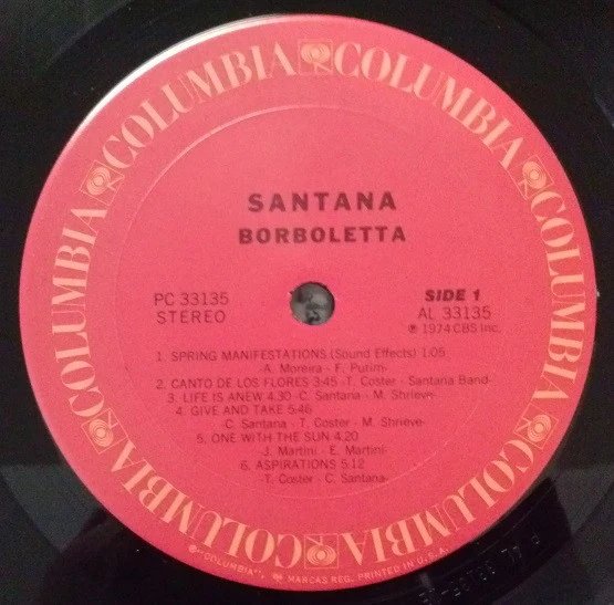 Santana - Borboletta (LP, Album, Pit) (Very Good Plus (VG+)) - Image 3