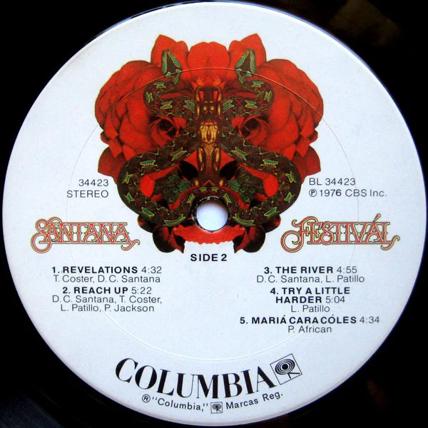Santana - Festivál (LP, Album, Pit) (Very Good Plus (VG+)) - Image 4