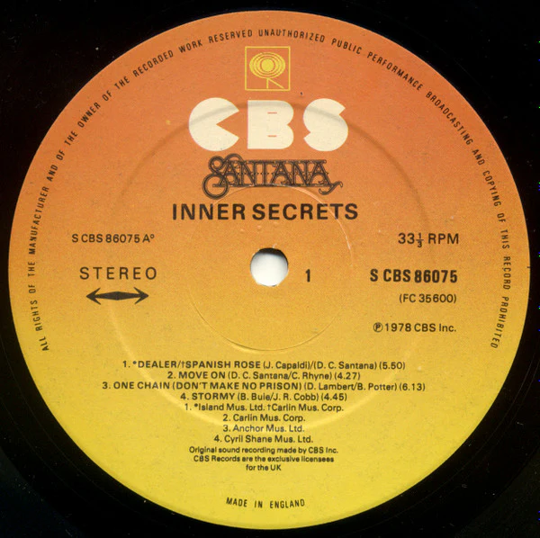 Santana - Inner Secrets (LP, Album) (Near Mint (NM or M-)) - Image 3