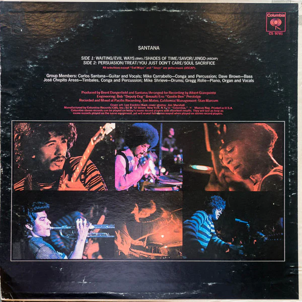 Santana - Santana (LP, Album, Pit) (Very Good (VG)) - Image 2