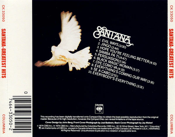 Santana - Santana's Greatest Hits (CD, Comp, RE) (Near Mint (NM or M-)) - Image 2