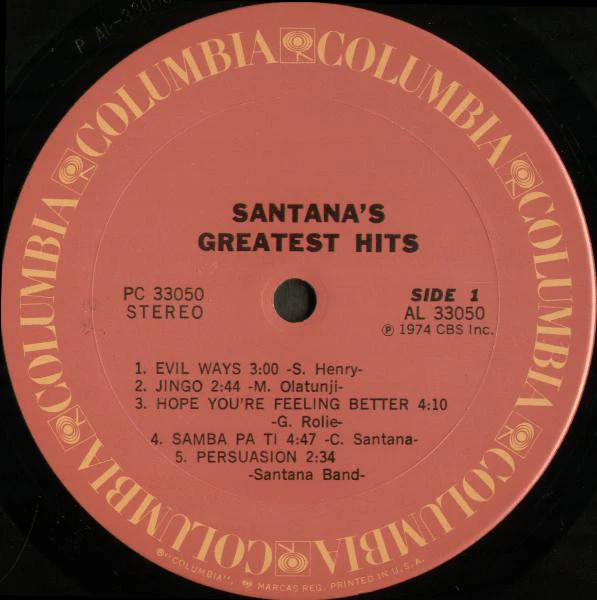 Santana - Santana's Greatest Hits (LP, Comp) (Near Mint (NM or M-)) - Image 3