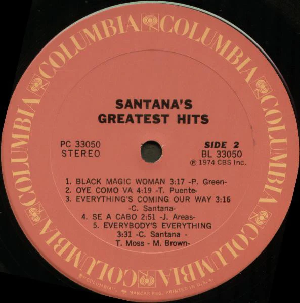 Santana - Santana's Greatest Hits (LP, Comp) (Near Mint (NM or M-)) - Image 4