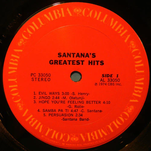 Santana - Santana's Greatest Hits (LP, Comp, Pit) (Very Good Plus (VG+)) - Image 3