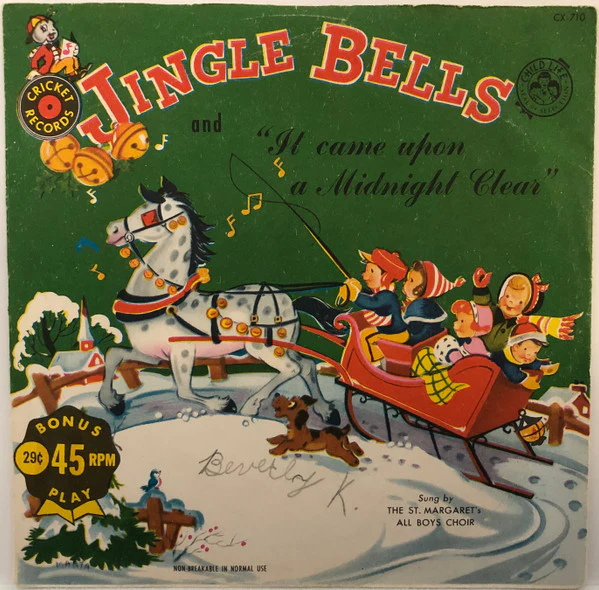 Santa's Friends / Christmas Caroleers - Jingle Bells / It Came Upon A Midnight Clear (7", Single) (Very Good Plus (VG+))
