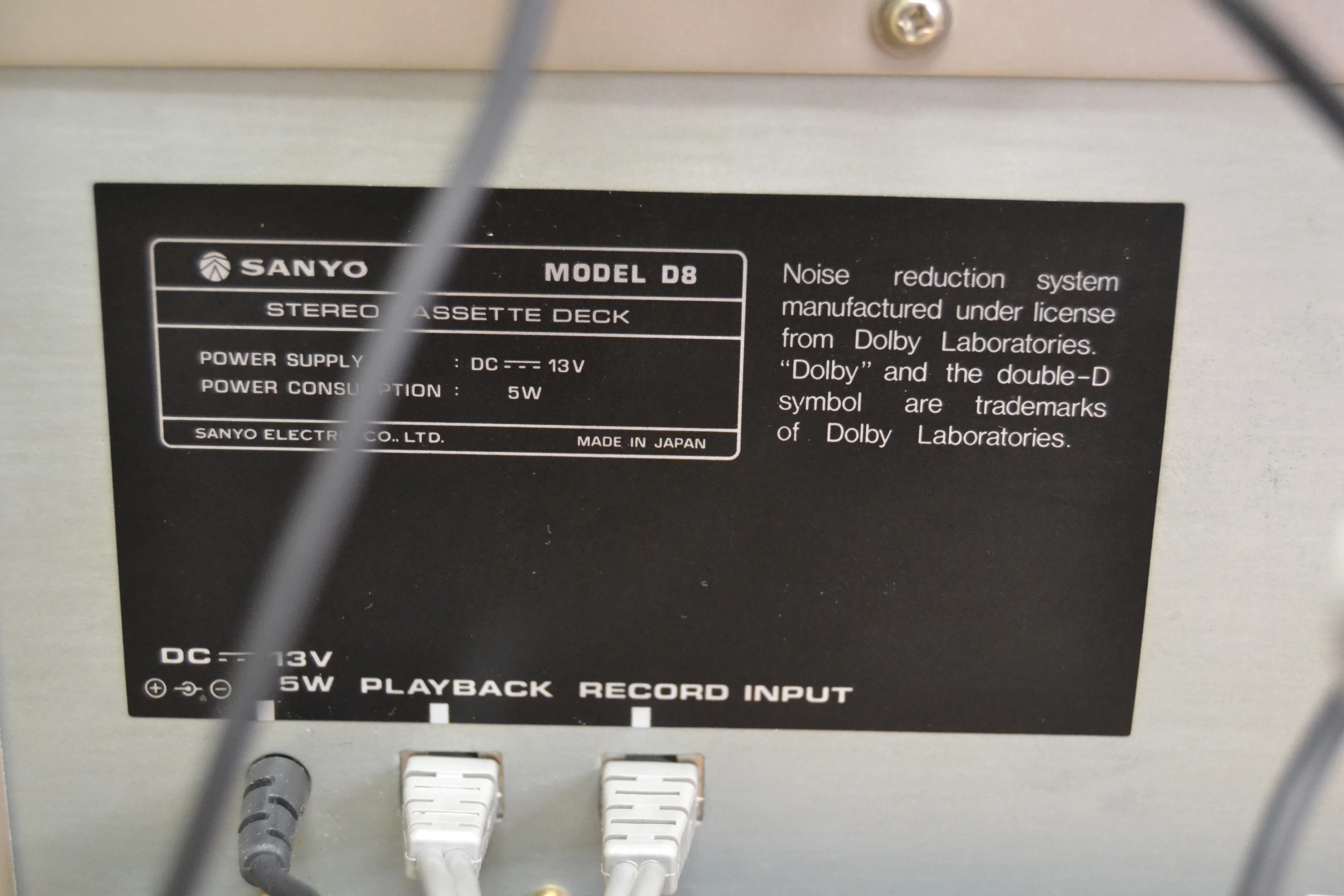 Sanyo Complete Mini Hi-Fi System * A8 Amp * D8 Cassette * T8 Tuner & Speakers - Image 13