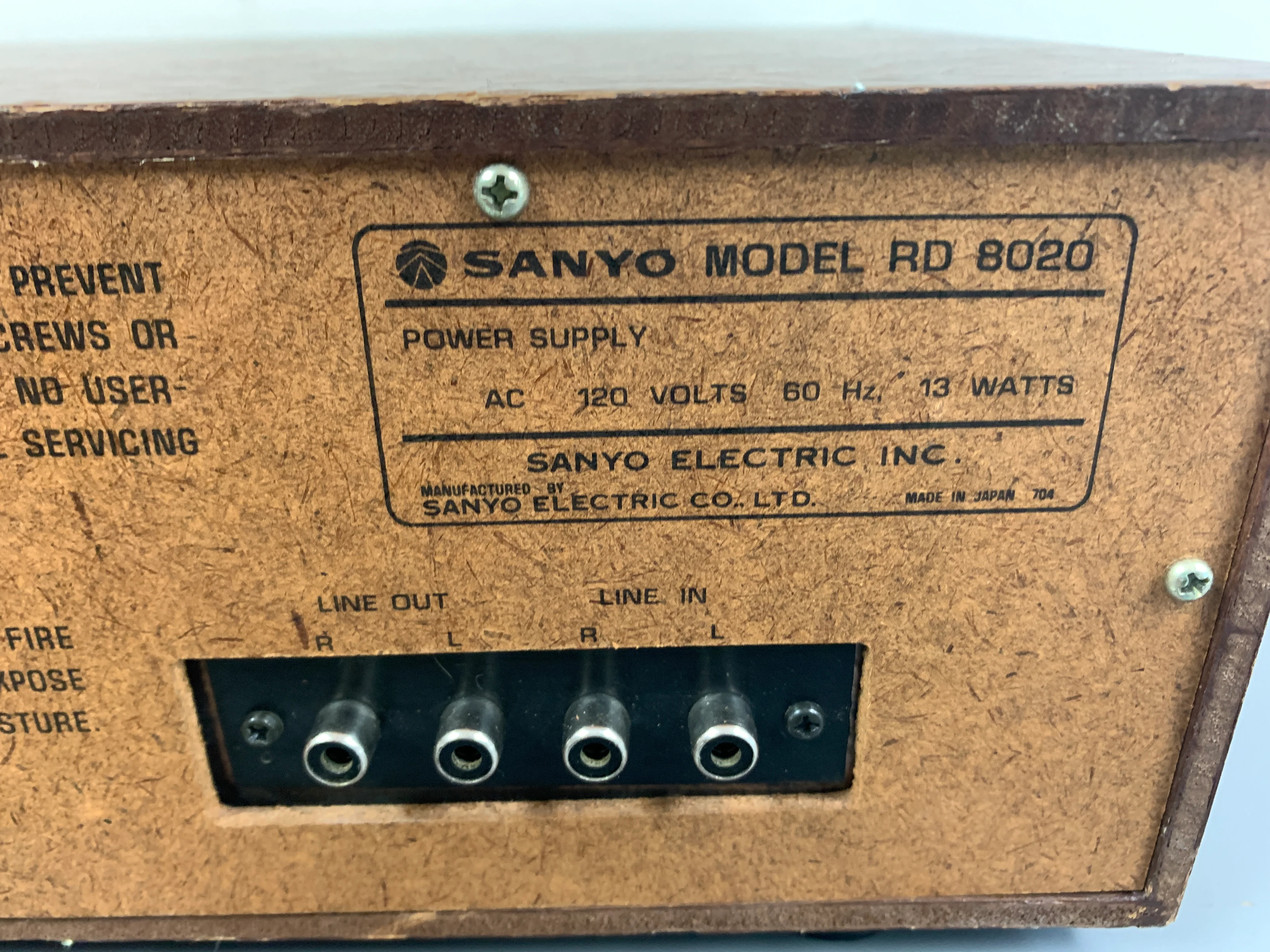 Sanyo RD-8020 Eight Track Player and Recorder * Right VU Meter is not working - Image 10
