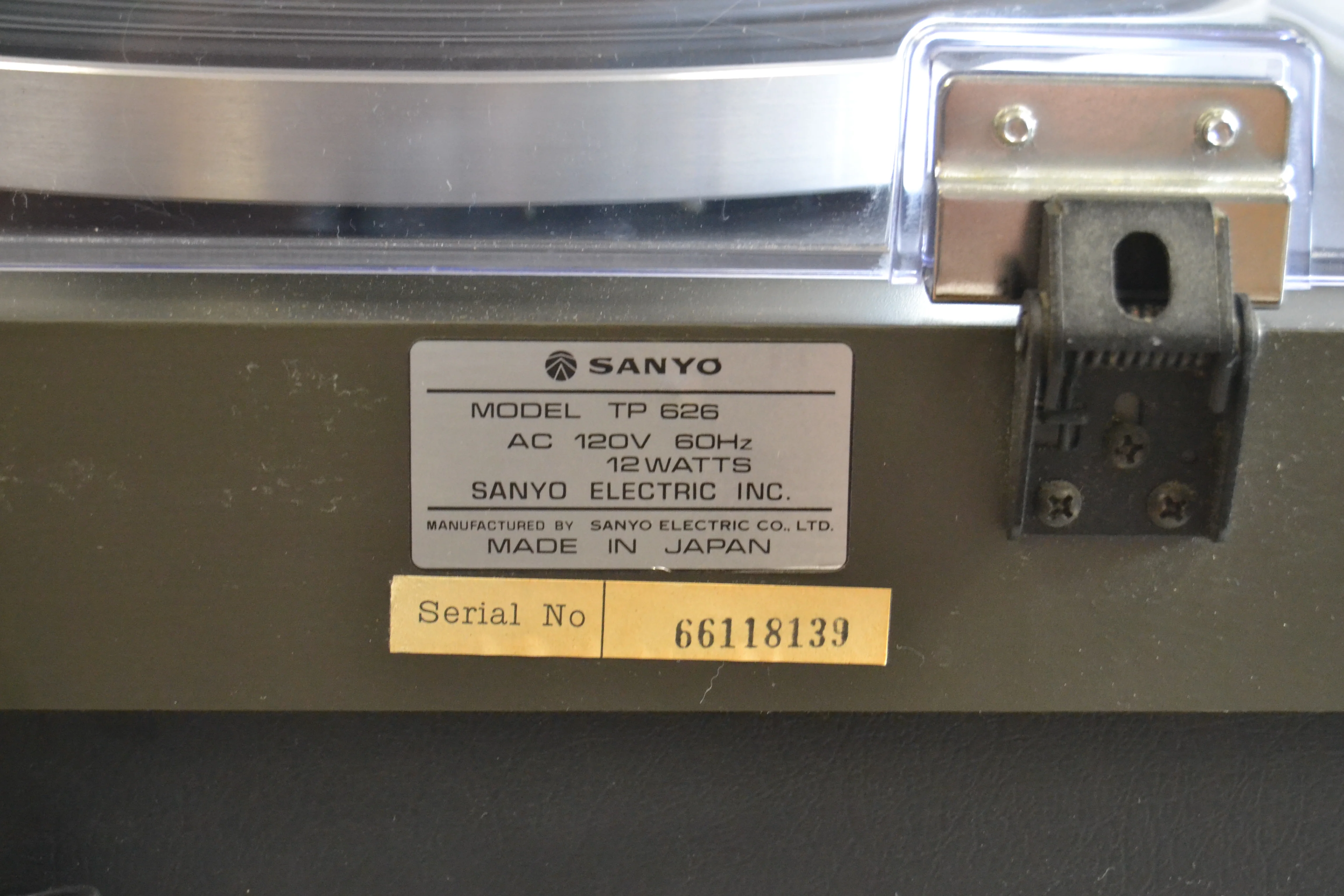 Sanyo TP-626 Turntable with NEW Audio Technica AT3600 Cartridge - Image 12