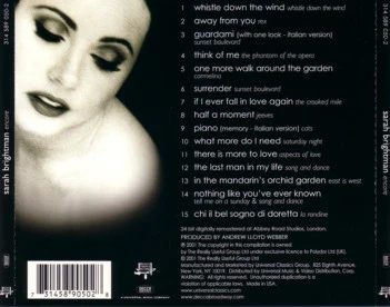 Sarah Brightman - Encore (CD, Comp, RM) (Very Good Plus (VG+)) - Image 2
