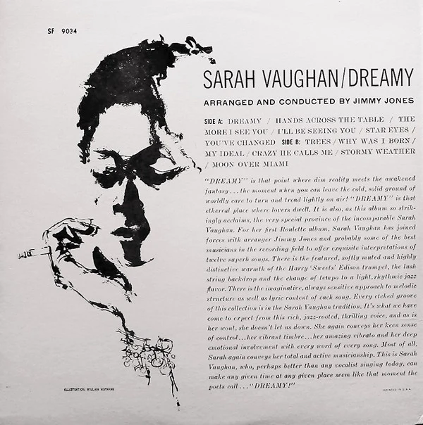 Sarah Vaughan - Dreamy (LP, Album) (Very Good Plus (VG+)) - Image 2