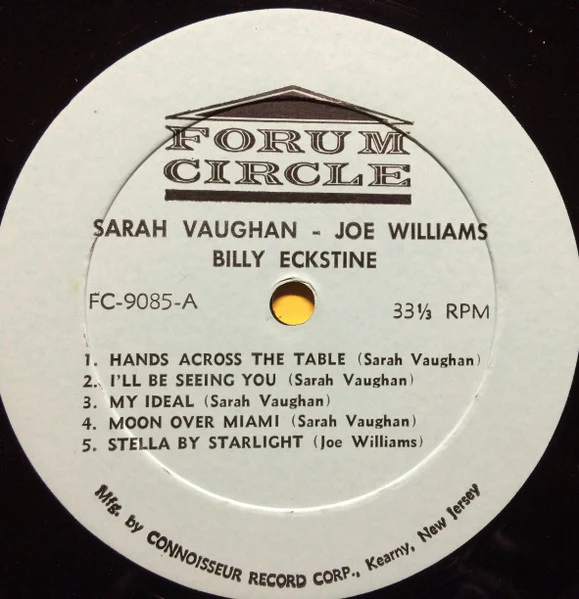 Sarah Vaughan, Joe Williams, Billy Eckstine - Sarah Vaughan / Joe Williams / Billy Eckstine (LP, Comp) (Near Mint (NM or M-)) - Image 3