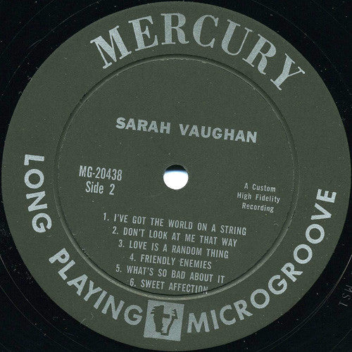 Sarah Vaughan - The Magic Of Sarah Vaughan (LP, Album, Mono) (Very Good Plus (VG+)) - Image 4
