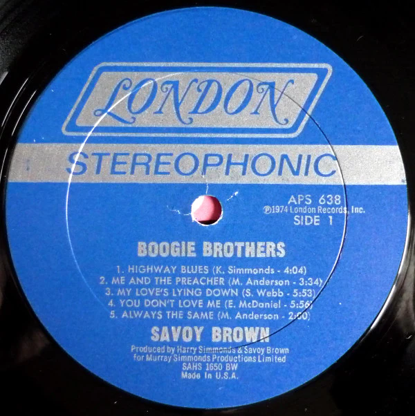 Savoy Brown - Boogie Brothers (LP, Album, Bes) (Very Good Plus (VG+)) - Image 3