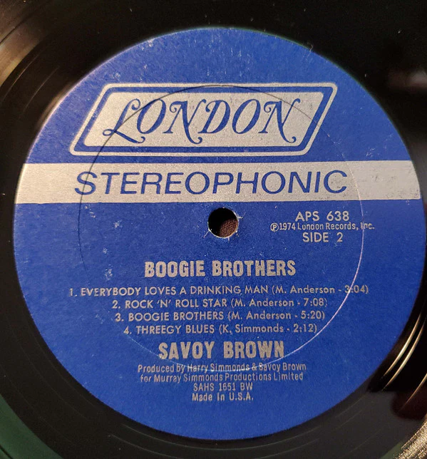 Savoy Brown - Boogie Brothers (LP, Album, Bes) (Very Good Plus (VG+)) - Image 4