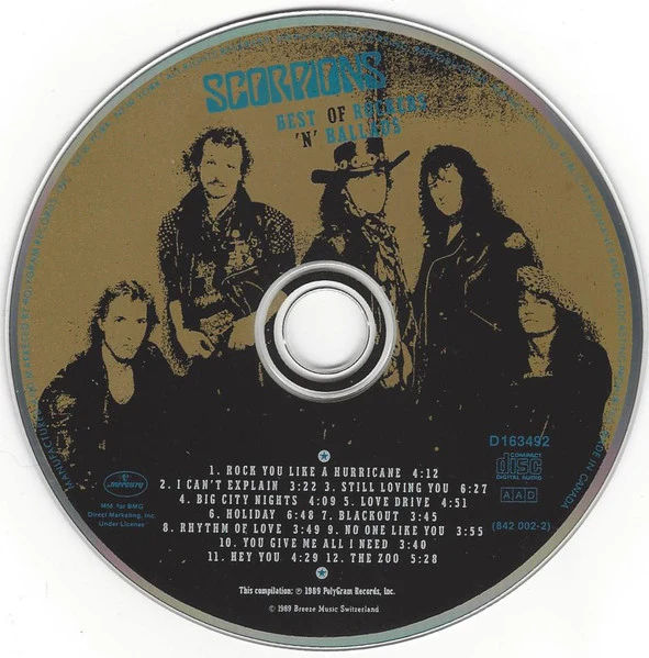 Scorpions - Best Of Rockers 'N' Ballads (CD, Comp, Club) (Very Good Plus (VG+)) - Image 3