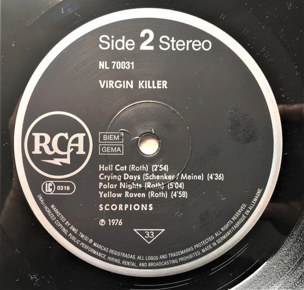 Scorpions - Virgin Killer (LP, Album) (Near Mint (NM or M-)) - Image 4