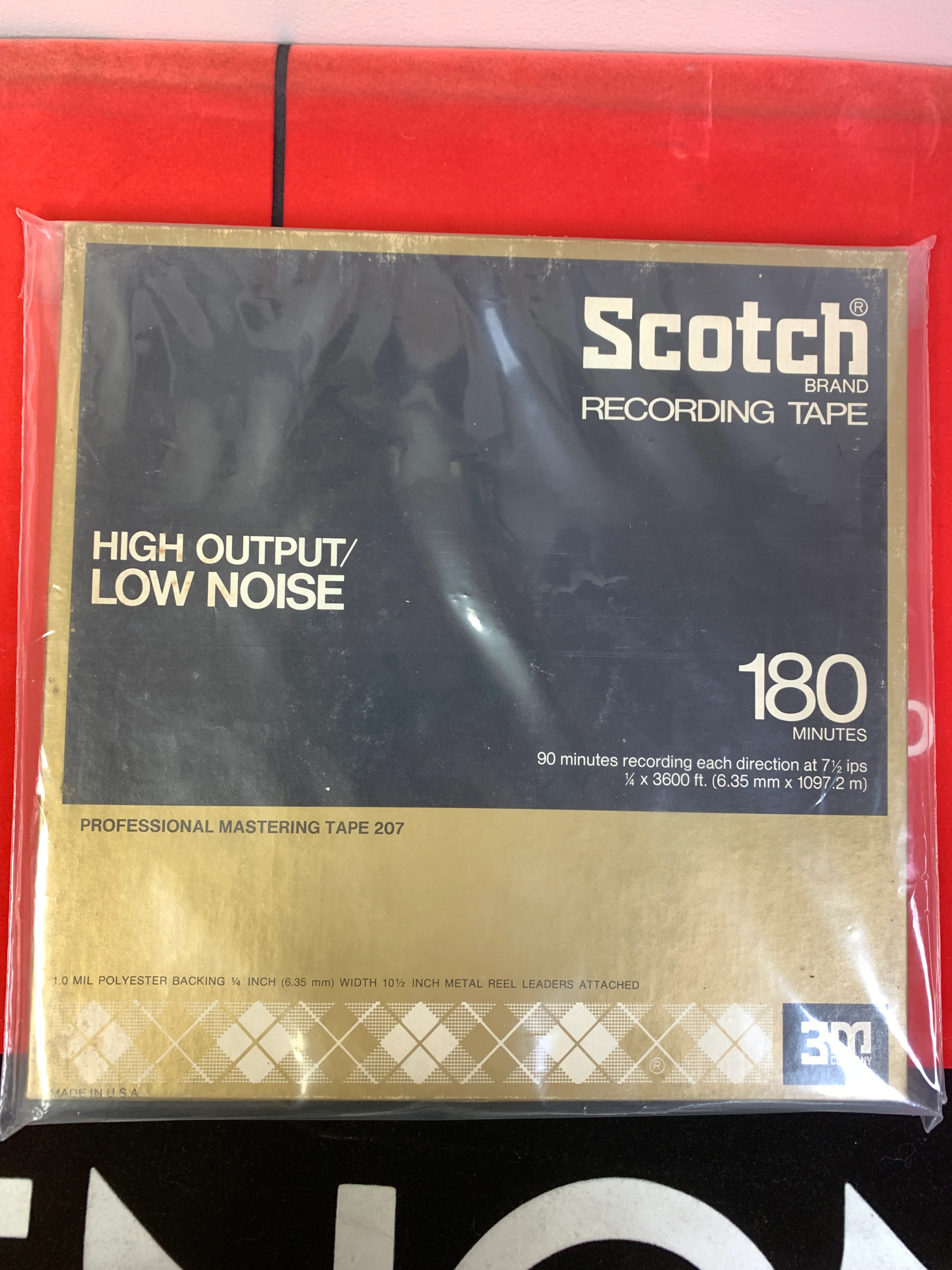 SCOTCH 10 inch 207 Recording Tape Metal Reel 3600ft * Box * Used