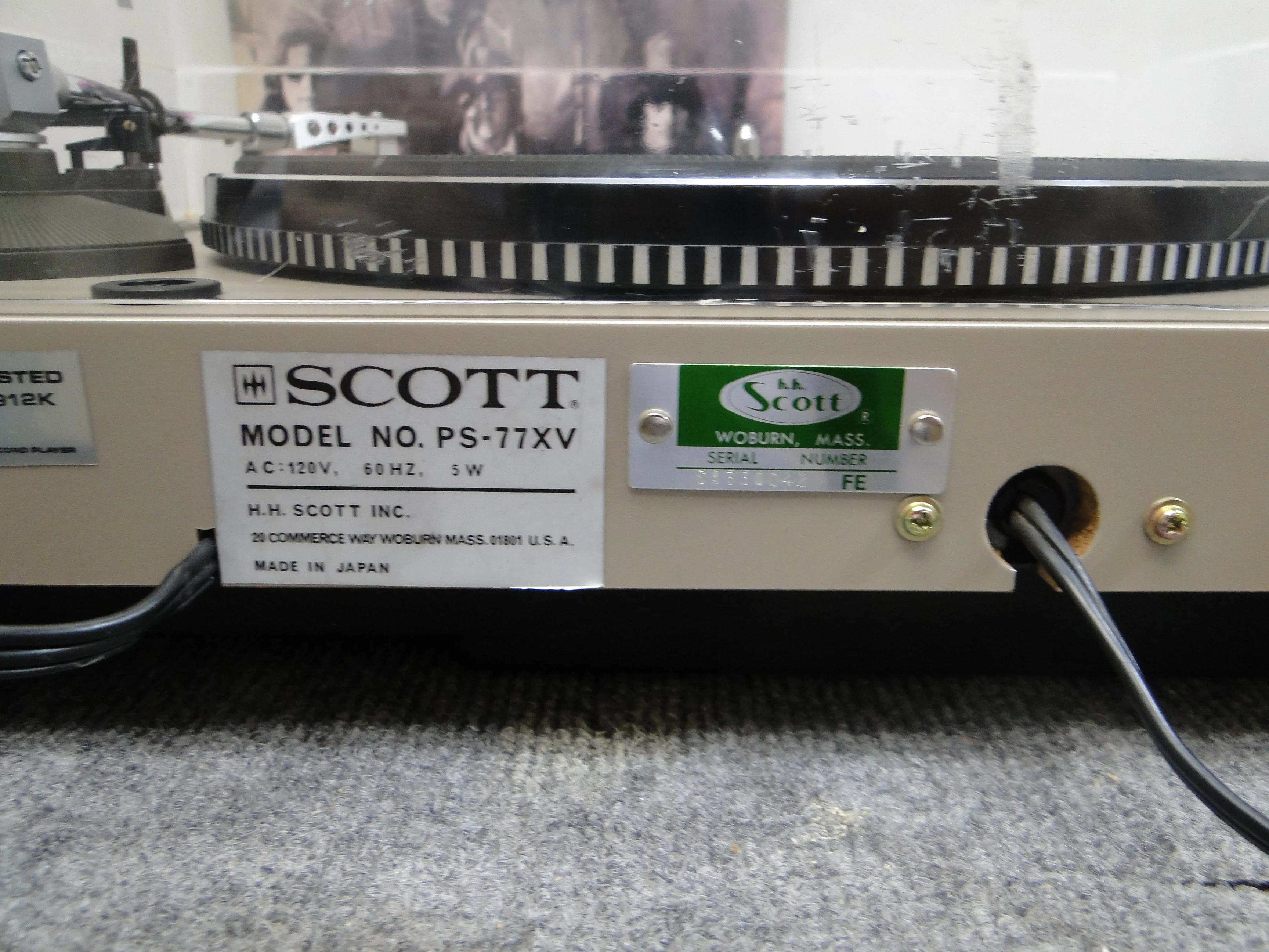 Scott PS-77XV Direct Drive Turntable * New Audio Technica AT3600 Cartridge - Image 9
