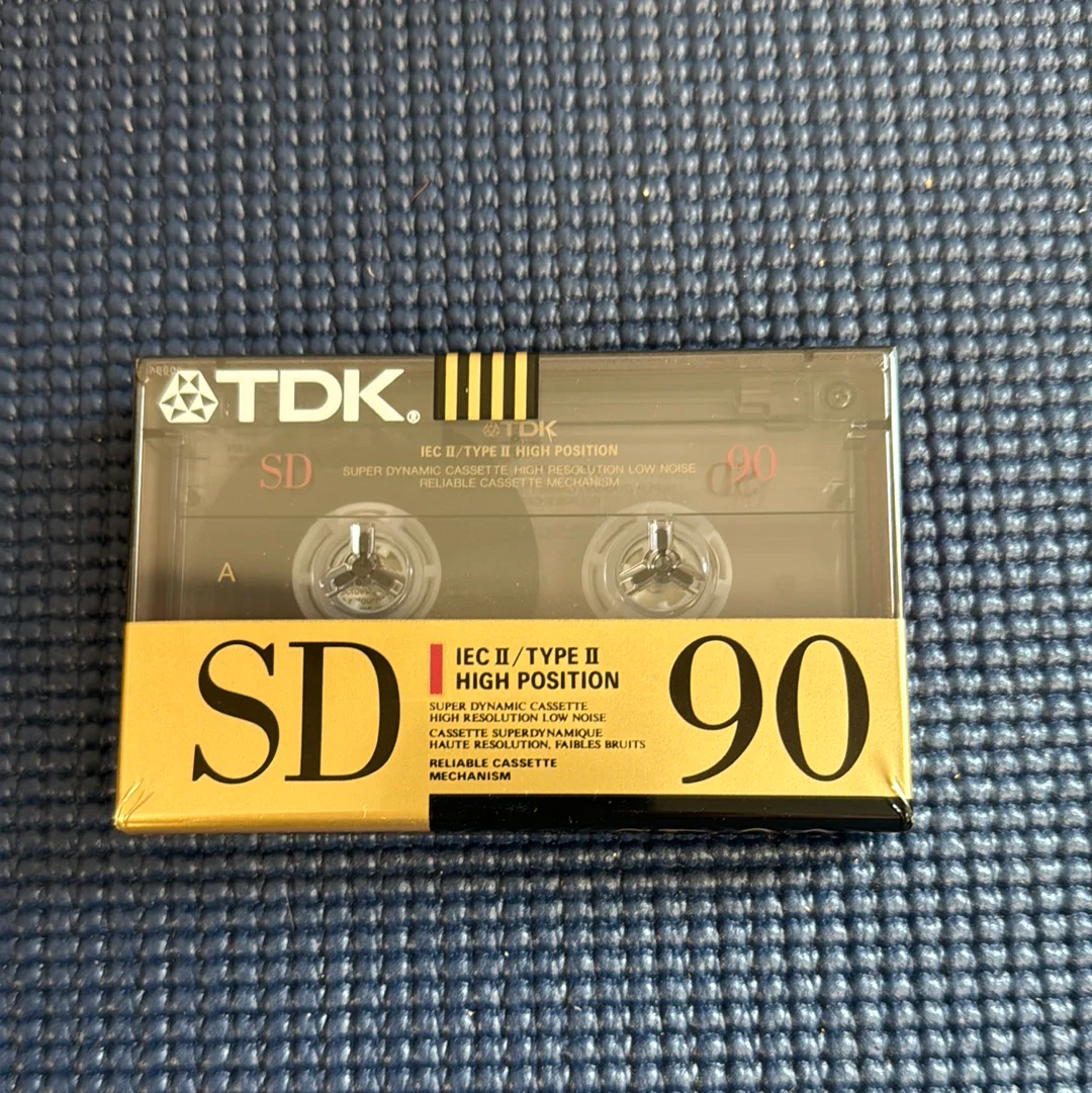 TDK SD90 High Bias Black Cassette Tape 1990 - Sealed