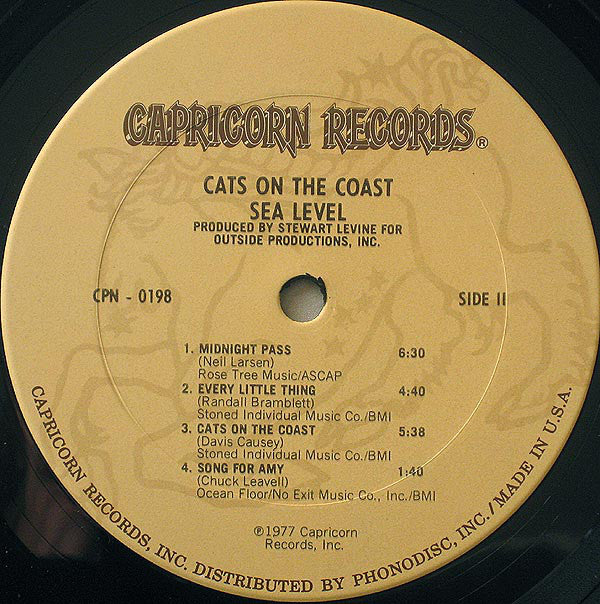 Sea Level - Cats On The Coast (LP, Album) (Very Good Plus (VG+)) - Image 4