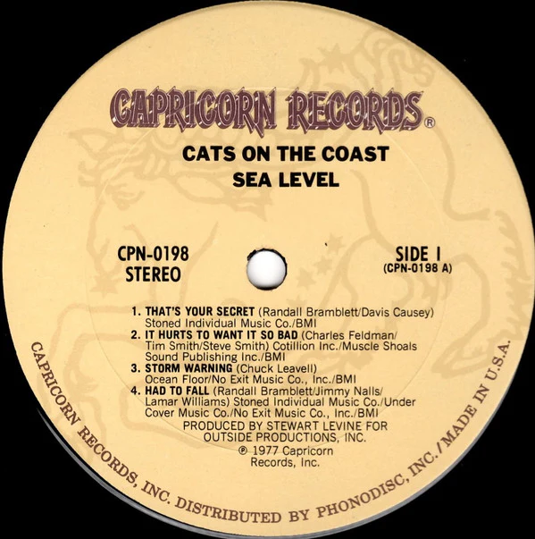 Sea Level - Cats On The Coast (LP, Album) (Very Good Plus (VG+)) - Image 3