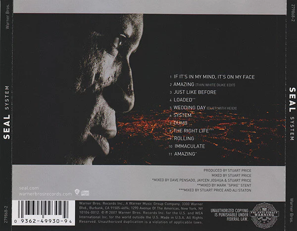 Seal - System (CD, Album) (Near Mint (NM or M-)) - Image 2