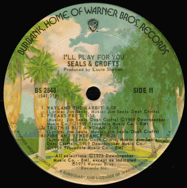 Seals & Crofts - I'll Play For You (LP, Album, Pit) (Very Good (VG)) - Image 4