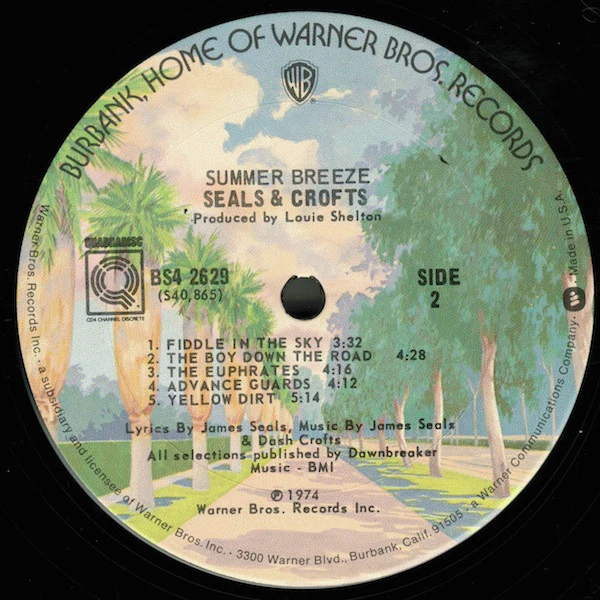 Seals & Crofts - Summer Breeze (LP, Album, Quad, RP) (Very Good Plus (VG+)) - Image 5