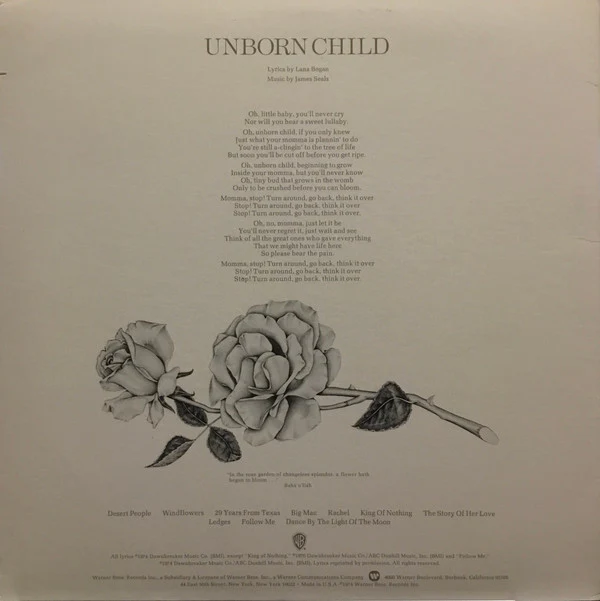 Seals & Crofts - Unborn Child (LP, Album, Ter) (Very Good Plus (VG+)) - Image 2