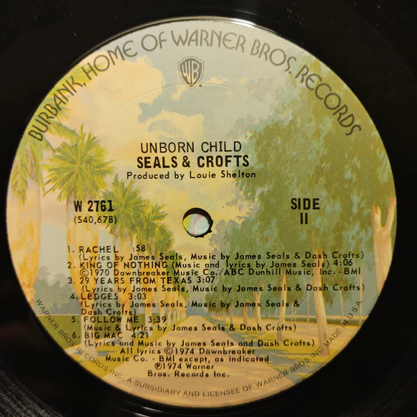 Seals & Crofts - Unborn Child (LP, Album, Ter) (Very Good Plus (VG+)) - Image 4