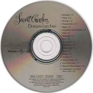Secret Garden - Dreamcatcher (CD, Comp) (Very Good Plus (VG+)) - Image 3