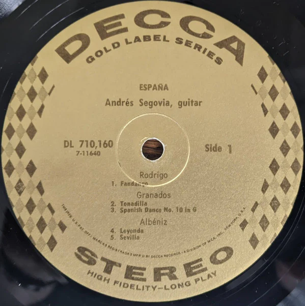 Andrés Segovia - España (LP) (Near Mint (NM or M-)) - Image 3