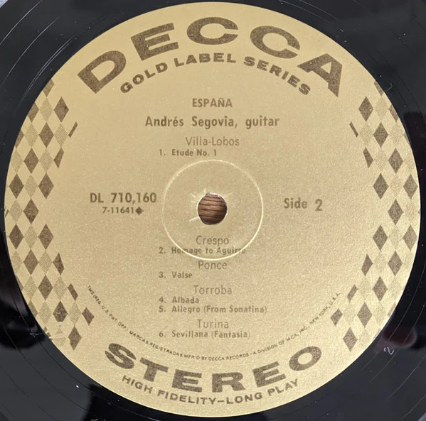 Andrés Segovia - España (LP) (Near Mint (NM or M-)) - Image 4