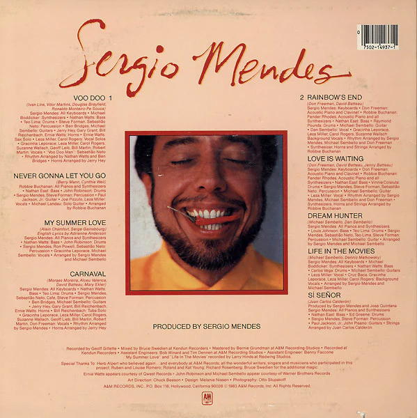 Sérgio Mendes - Sergio Mendes (LP, Album, Ind) (Near Mint (NM or M-)) - Image 2