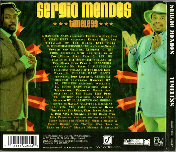 Sergio Mendes* - Timeless (CD, Album, Dig) (Near Mint (NM or M-)) - Image 2