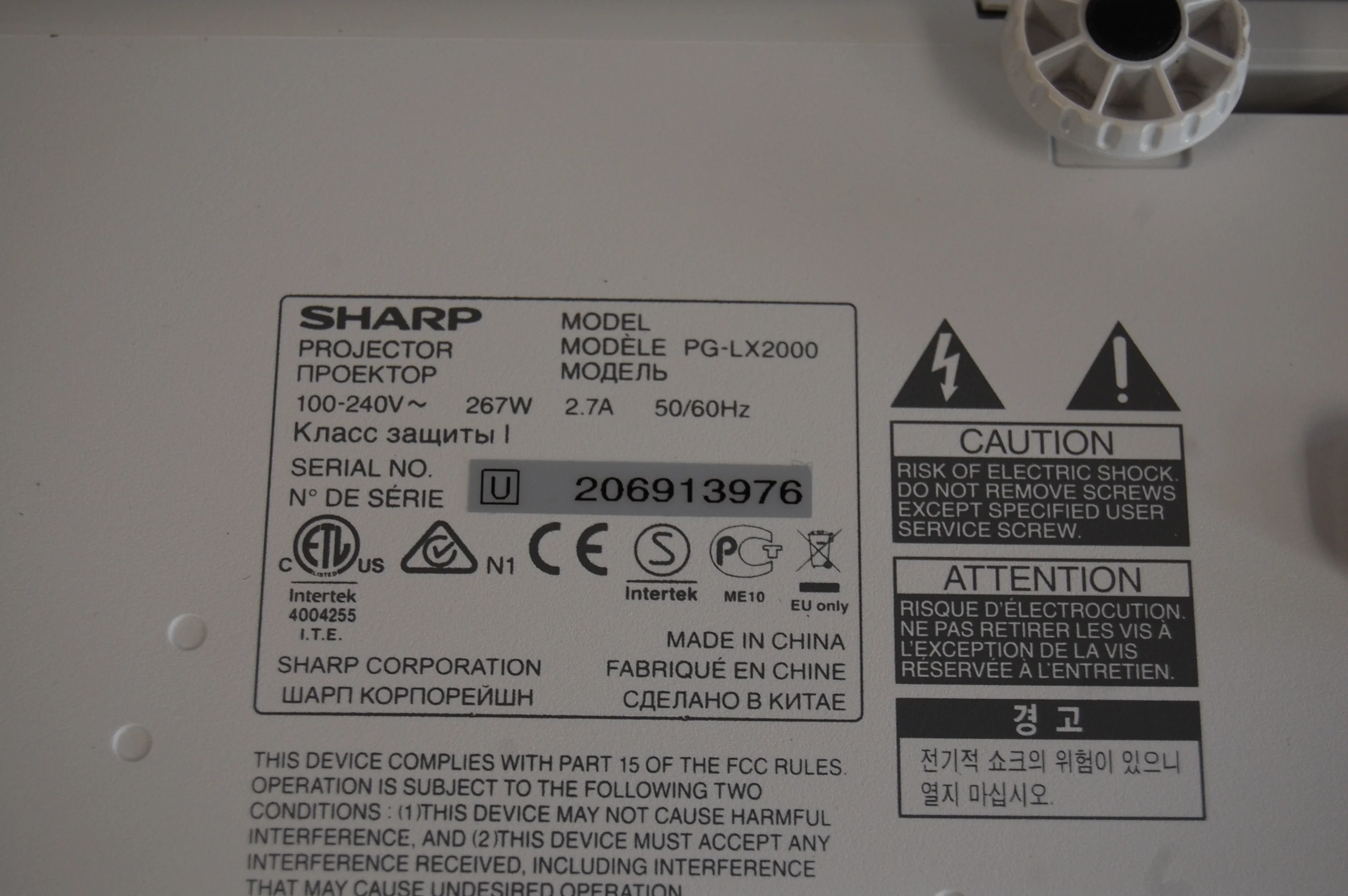 Sharp PG-LX2000 Video Projector * NEW Lamp * HDMI * Cables * Bag - Image 12