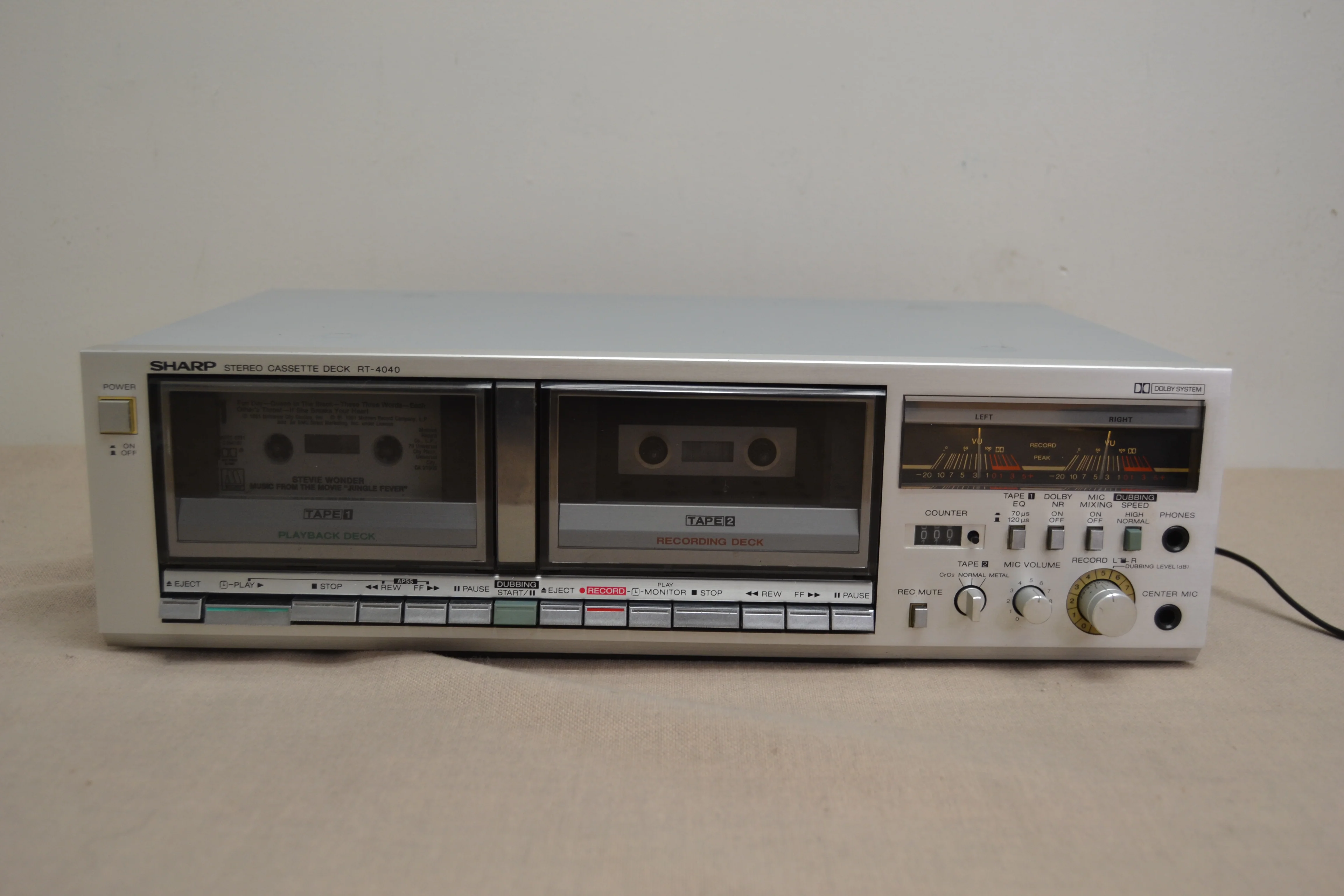 Sharp RT-4040 Double Cassette Deck * Fully Serviced * New Belts