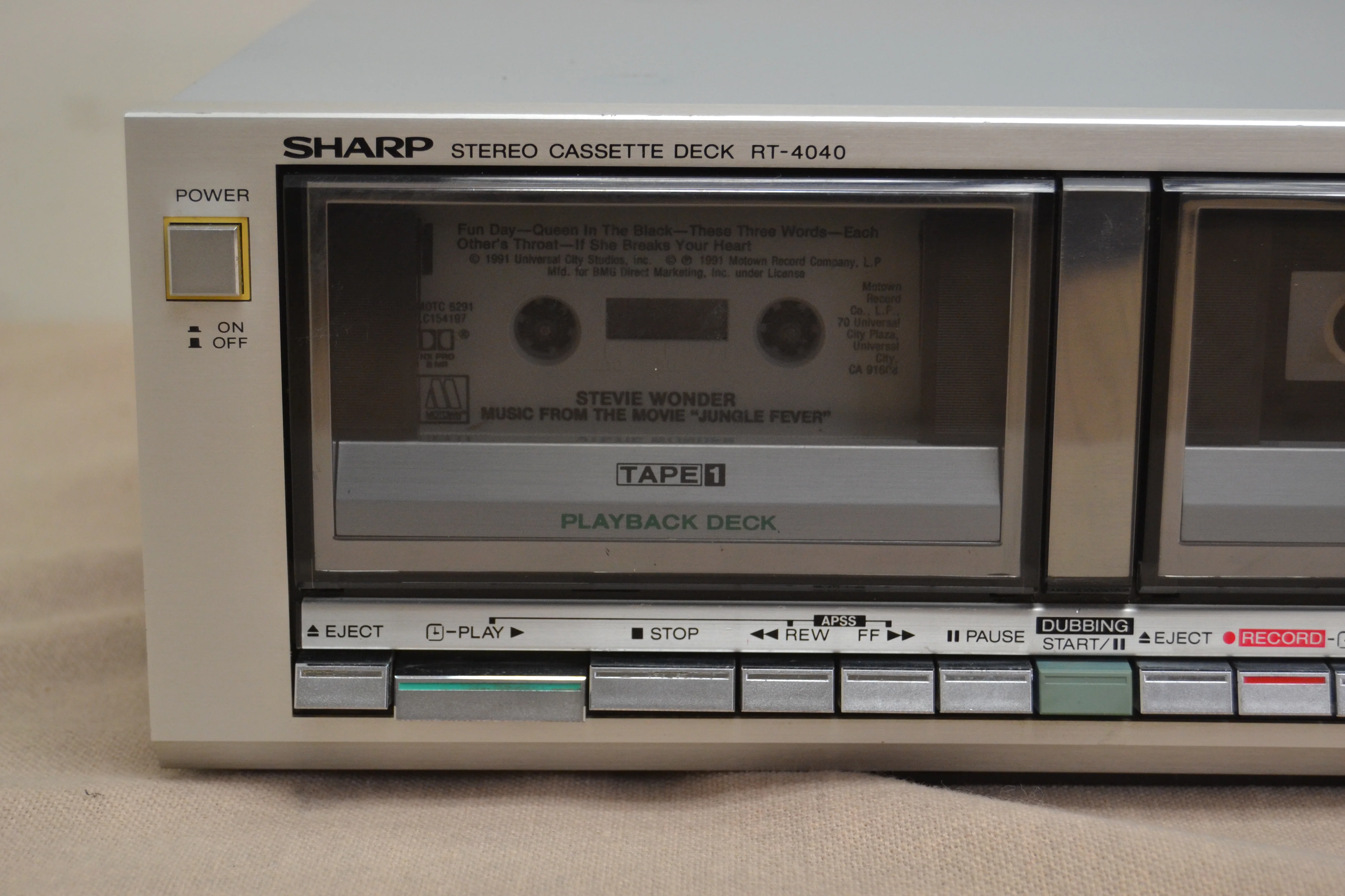 Sharp RT-4040 Double Cassette Deck * Fully Serviced * New Belts - Image 2