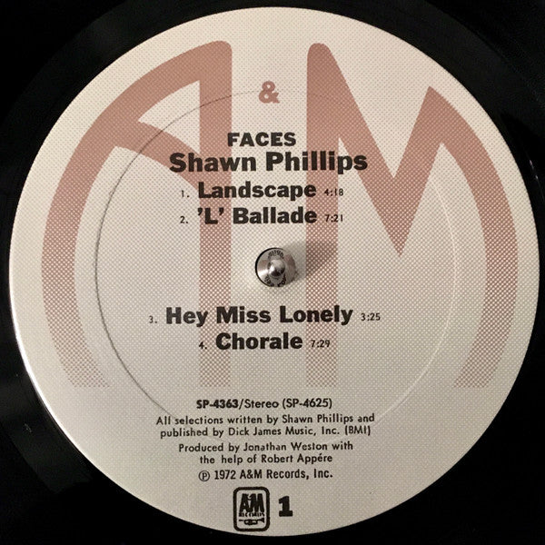 Shawn Phillips - Faces (LP, Album, RE) (Very Good Plus (VG+)) - Image 3