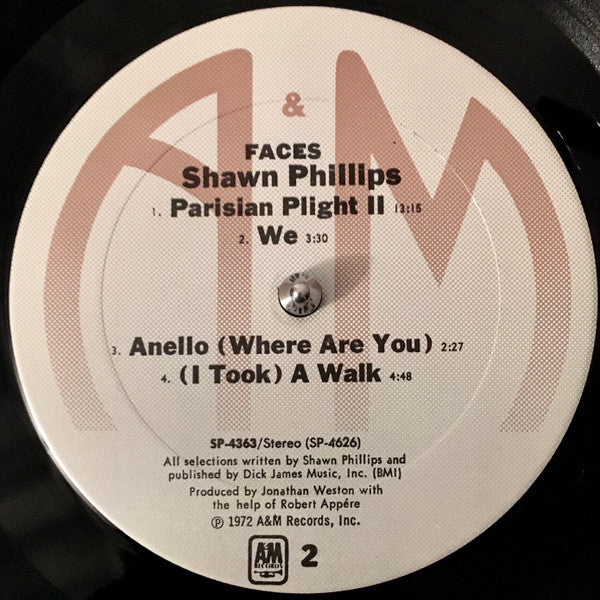 Shawn Phillips - Faces (LP, Album, RE) (Very Good Plus (VG+)) - Image 4