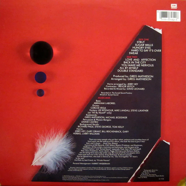 Sheena Easton - A Private Heaven (LP, Album, Win) (Very Good Plus (VG+)) - Image 3