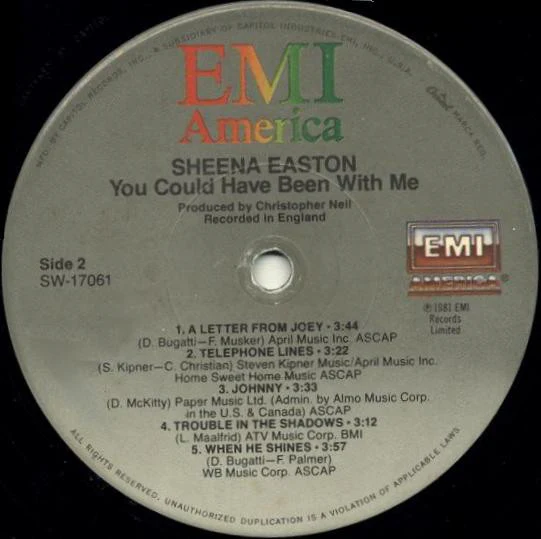 Sheena Easton - You Could Have Been With Me (LP, Album, Jac) (Very Good Plus (VG+)) - Image 4