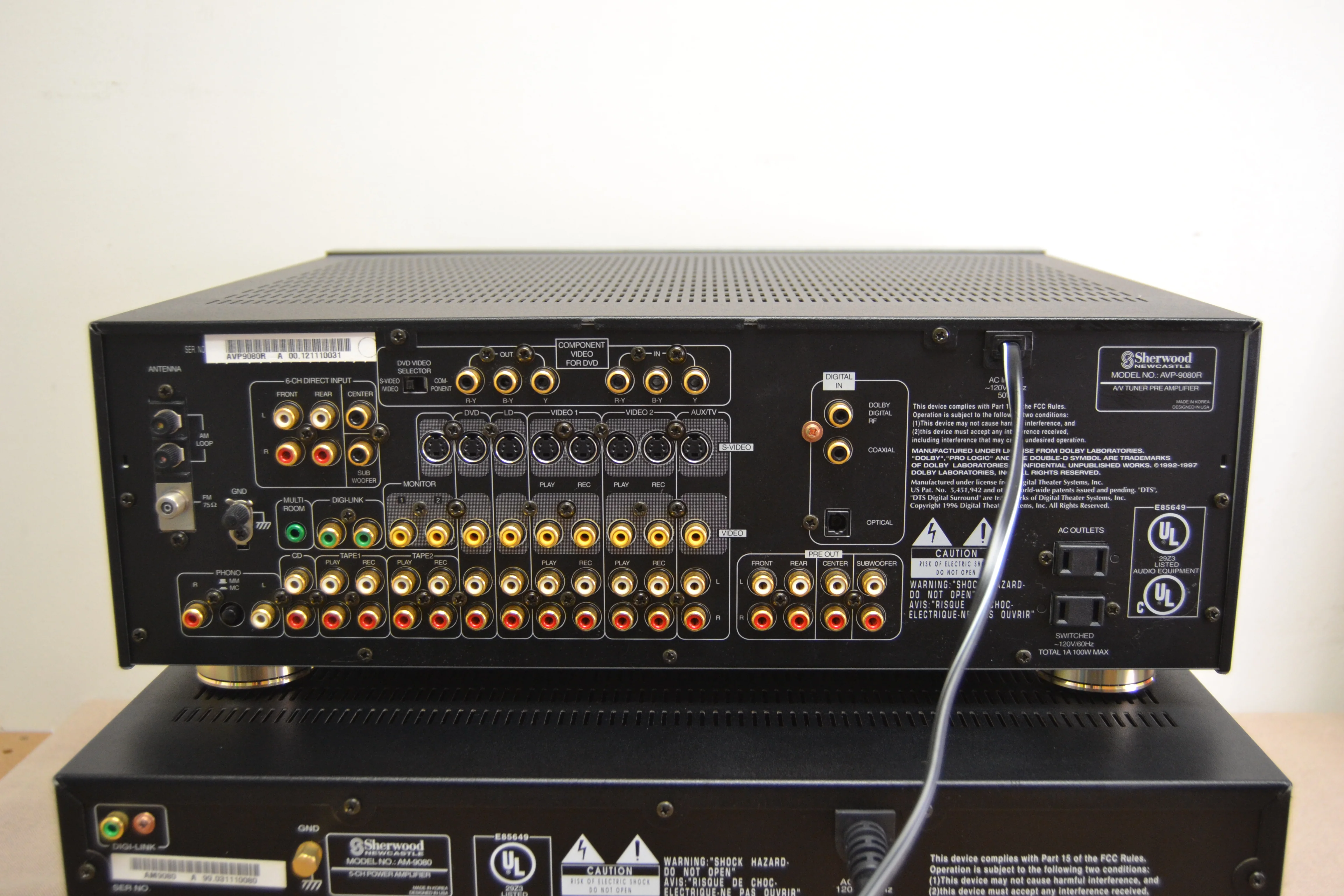 Sherwood Newcastle Set * AM-9080n 5 Channel Amp * AVP-9080R Pre-Tuner * 120x5 RMS* - Image 20