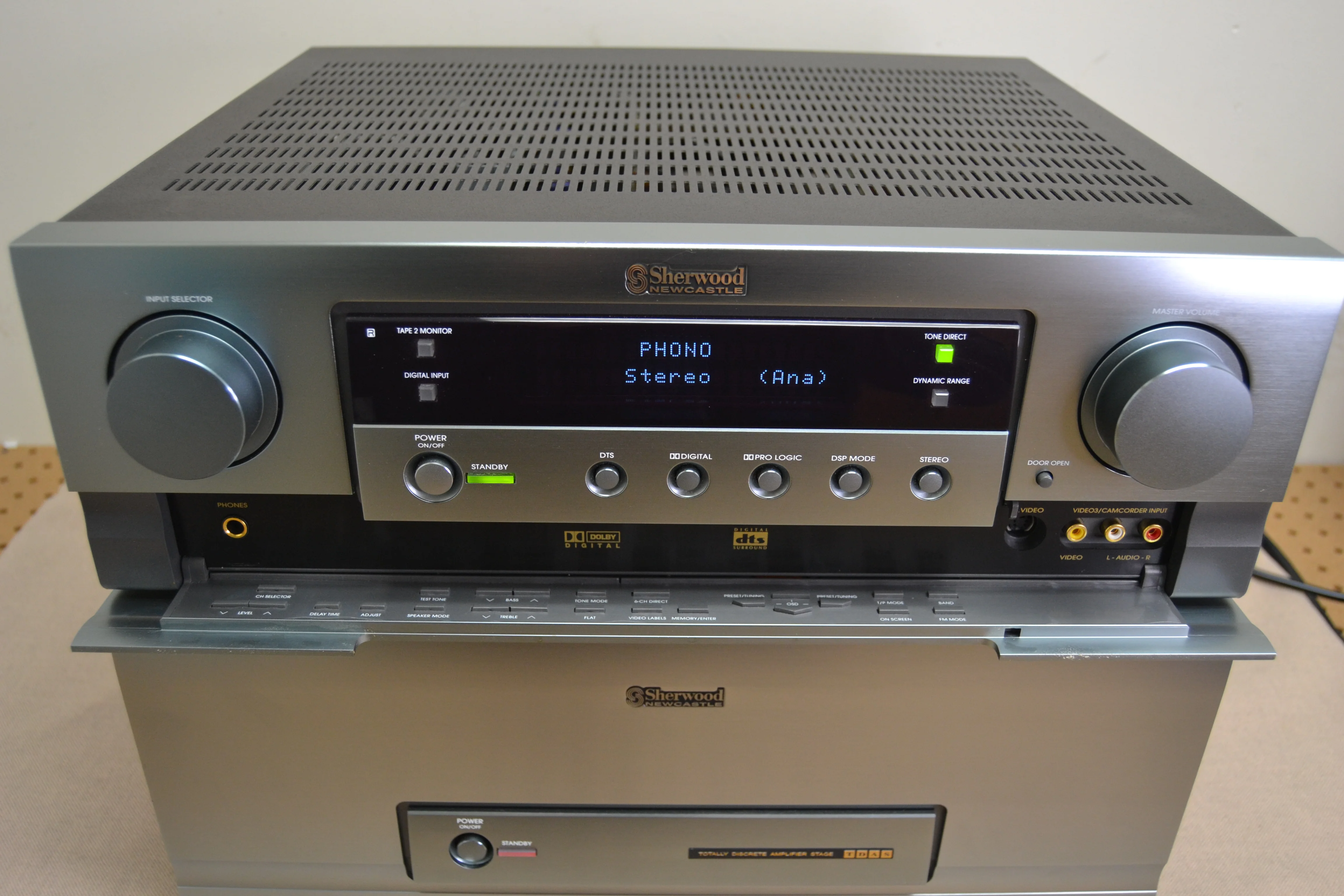 Sherwood Newcastle Set * AM-9080n 5 Channel Amp * AVP-9080R Pre-Tuner * 120x5 RMS* - Image 4