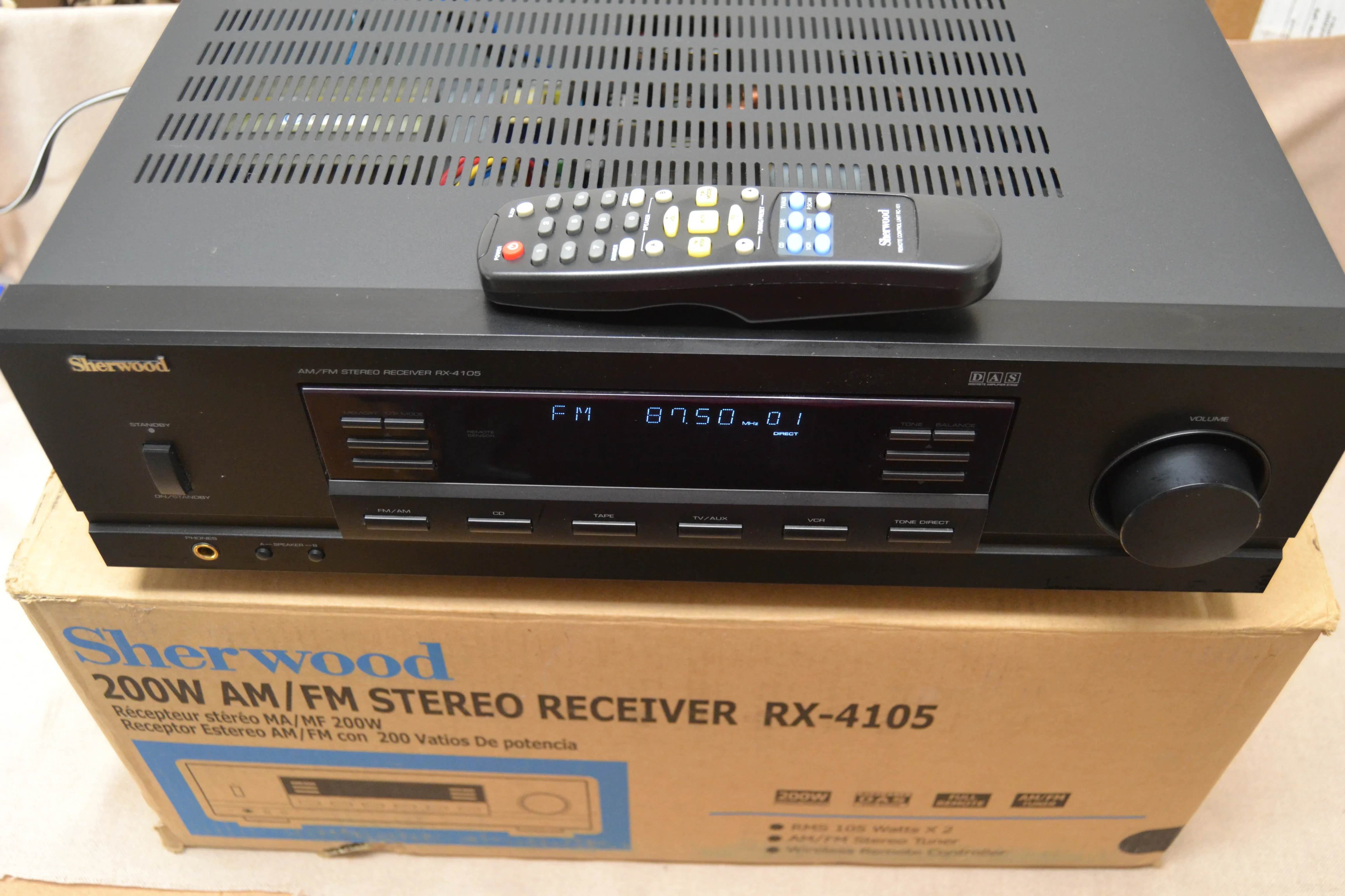 Sherwood RX-4105  AM/FM Stereo Receiver (2012-13) * 100W RMS * Box * Remote