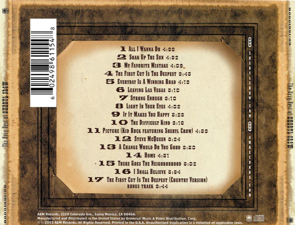 Sheryl Crow - The Very Best Of Sheryl Crow (CD, Comp, UML) (Near Mint (NM or M-)) - Image 5