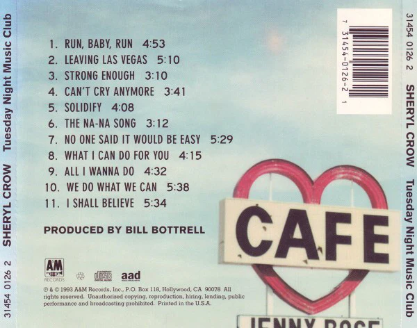 Sheryl Crow - Tuesday Night Music Club (CD, Album, Pit) (Very Good Plus (VG+)) - Image 4