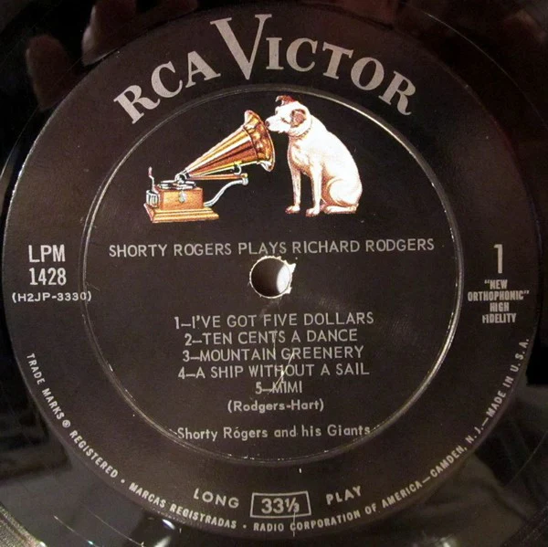 Shorty Rogers And His Giants - Shorty Rogers Plays Richard Rodgers (LP, Album, Mono, Ind) (Very Good Plus (VG+)) - Image 3